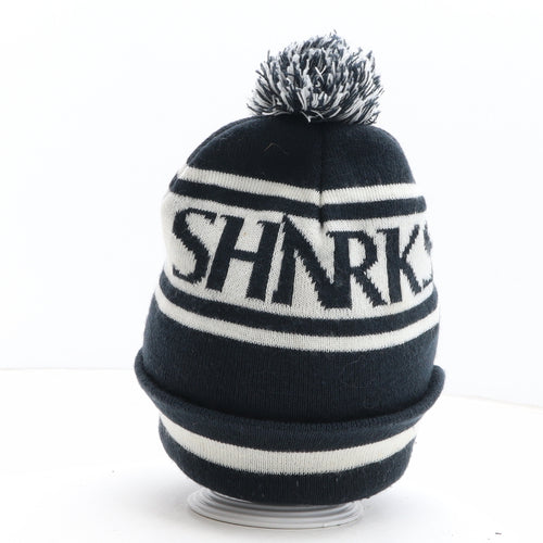Sale Sharks Mens Blue Acrylic Winter Hat One Size