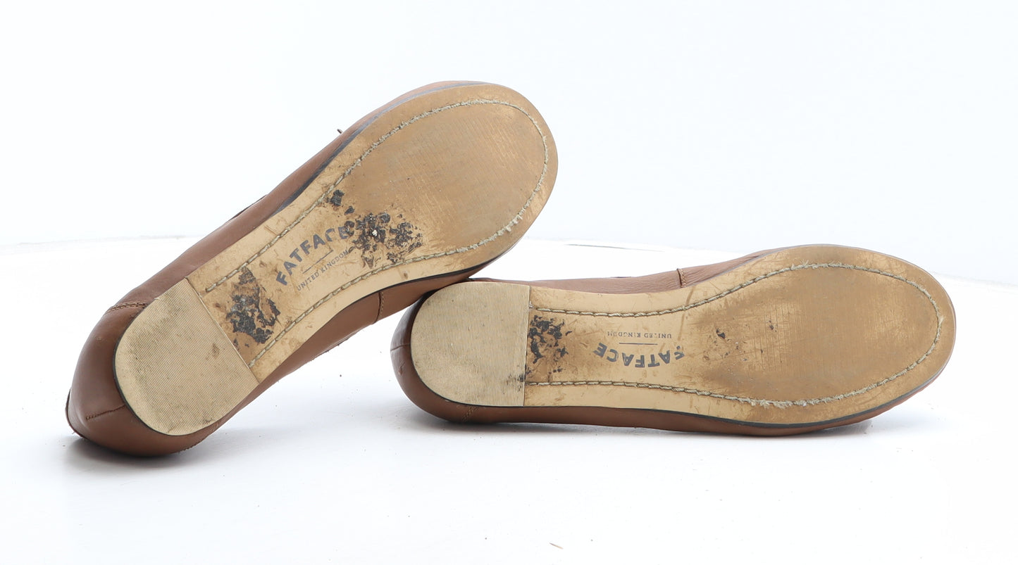 Fat Face Womens Brown Synthetic Loafer Casual UK