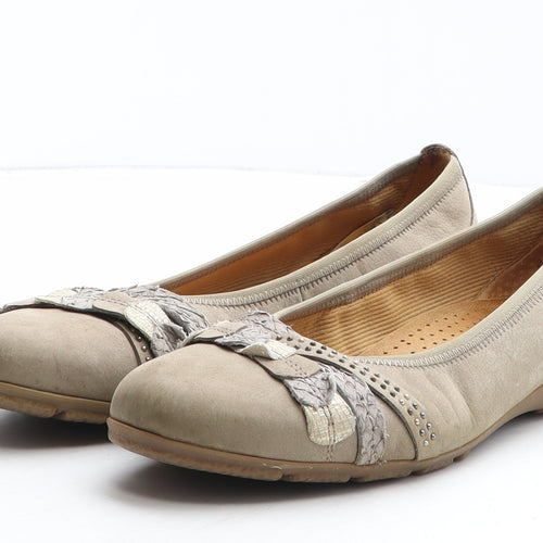 Gabor Womens Brown Leather Slip On Casual UK