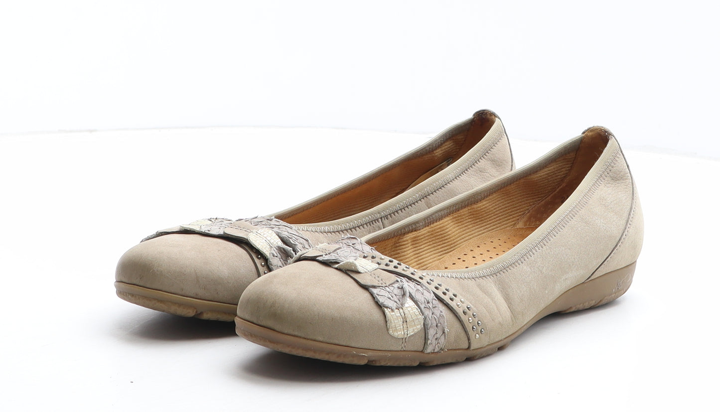 Gabor Womens Brown Leather Slip On Casual UK