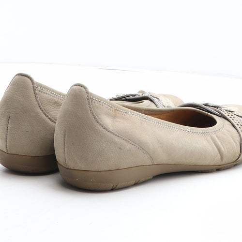 Gabor Womens Brown Leather Slip On Casual UK