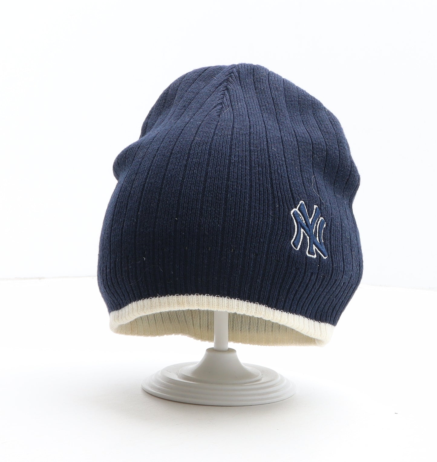 New Era Mens Blue Cotton Beanie One Size