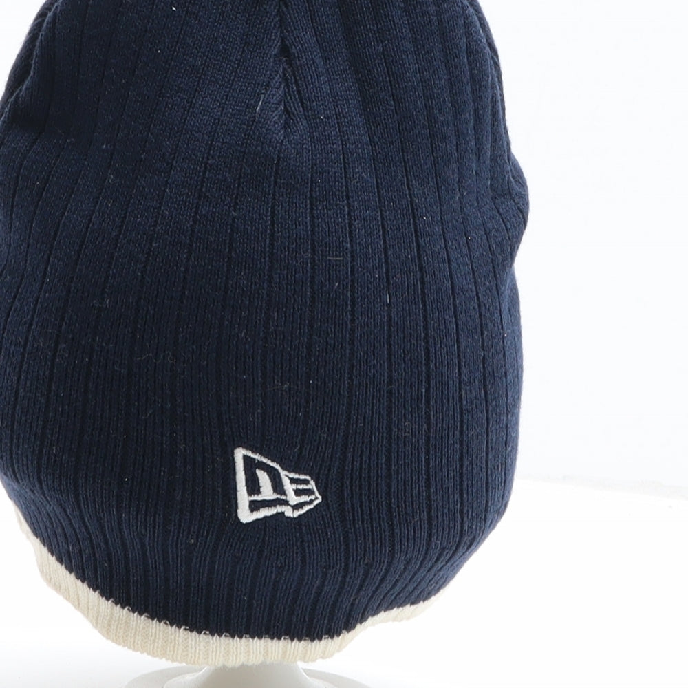 New Era Mens Blue Cotton Beanie One Size