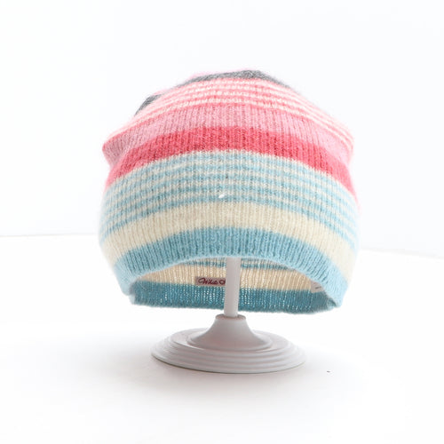 White Stuff Womens Multicoloured Colourblock Wool Beanie One Size