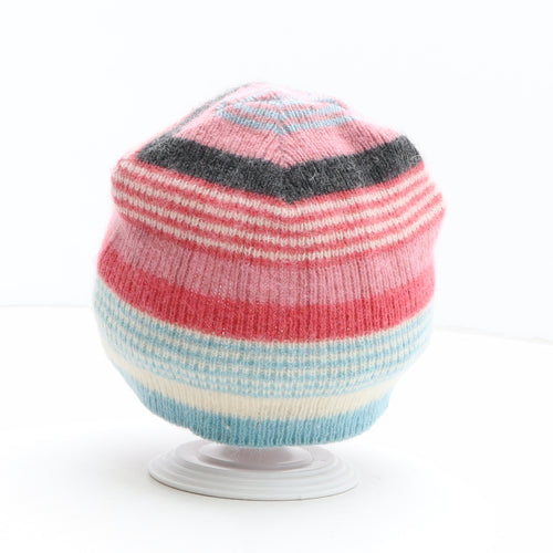 White Stuff Womens Multicoloured Colourblock Wool Beanie One Size