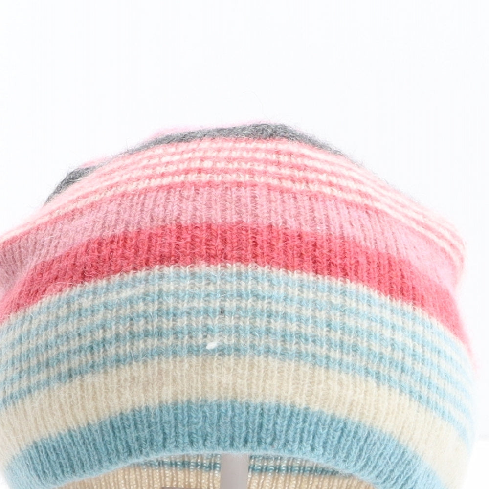 White Stuff Womens Multicoloured Colourblock Wool Beanie One Size