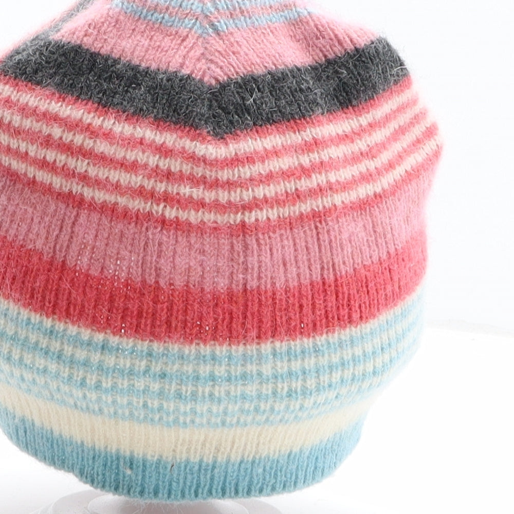 White Stuff Womens Multicoloured Colourblock Wool Beanie One Size