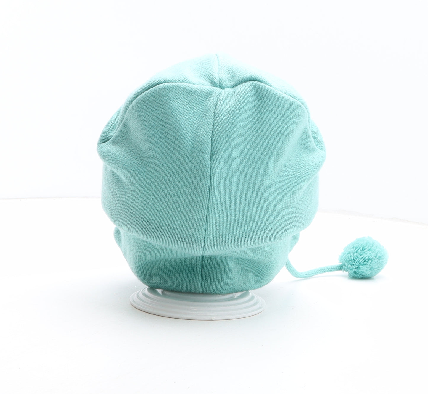 Preworn Girls Green Acrylic Winter Hat One Size - Penguin Detail