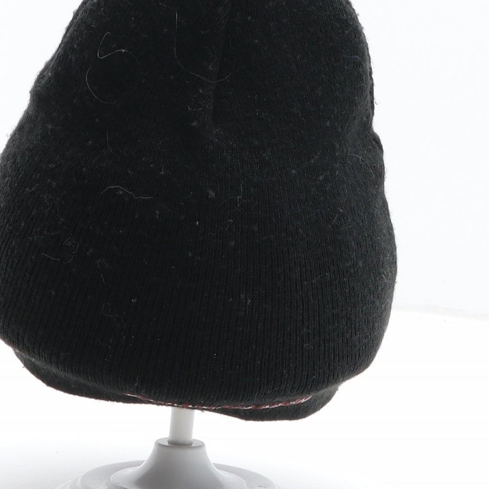 H&M Boys Black Acrylic Beanie One Size - Spiderman UK Size 6-8 Years