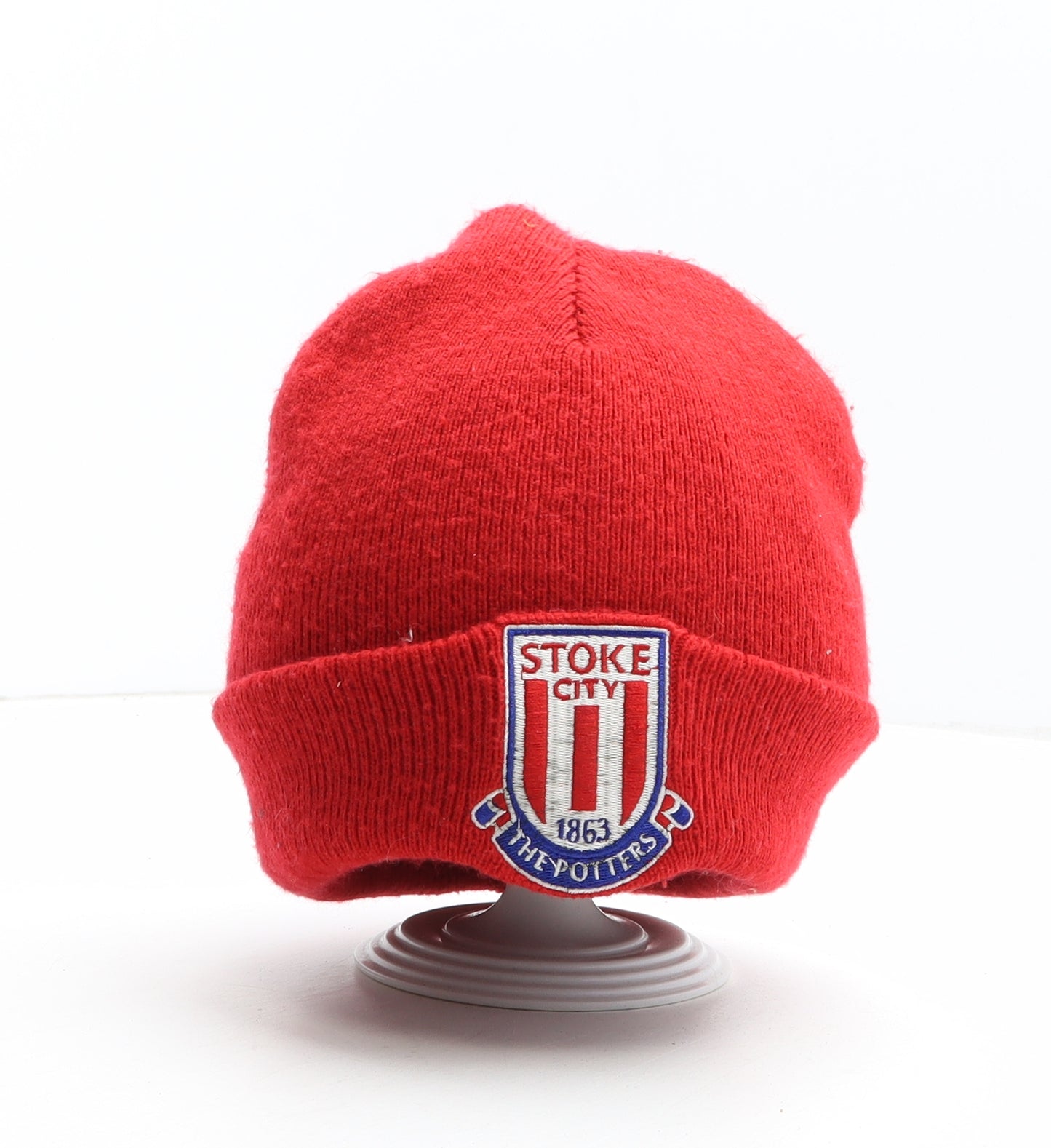 Stoke City FC Mens Red Acrylic Beanie One Size