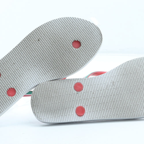 Primark Womens Multicoloured Rubber Thong Sandal UK - Watermelon Pattern