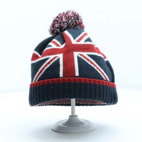 Preworn Womens Multicoloured Geometric Acrylic Bobble Hat One Size - Union Jack