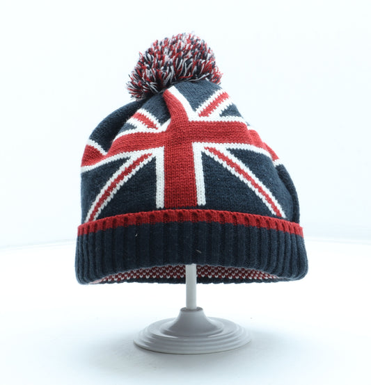 Preworn Womens Multicoloured Geometric Acrylic Bobble Hat One Size - Union Jack