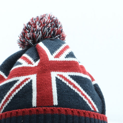 Preworn Womens Multicoloured Geometric Acrylic Bobble Hat One Size - Union Jack