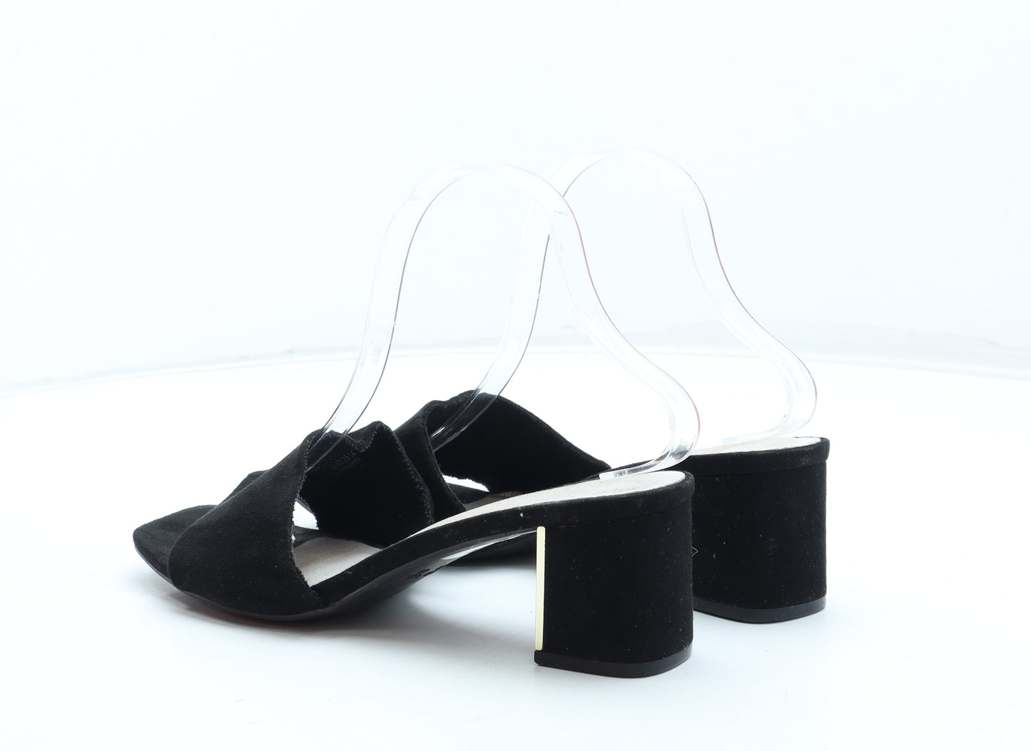 Primark Womens Black Synthetic Mule Heel UK - Wide Fit