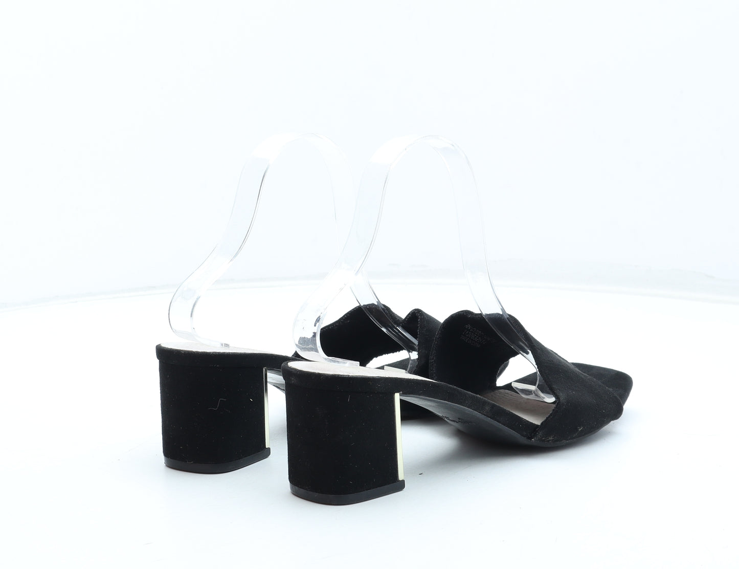 Primark Womens Black Synthetic Mule Heel UK - Wide Fit