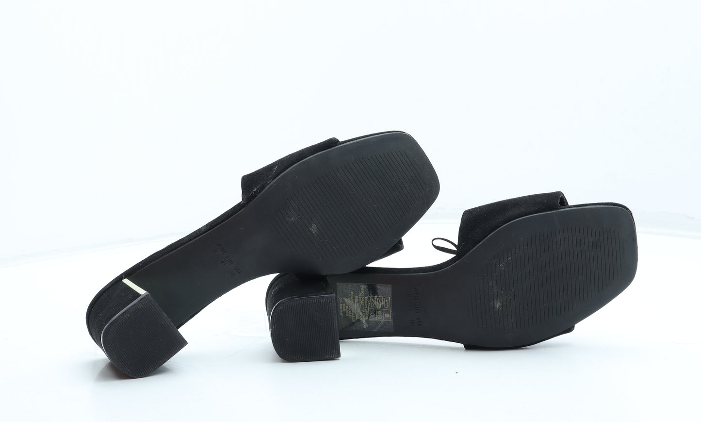 Primark Womens Black Synthetic Mule Heel UK - Wide Fit
