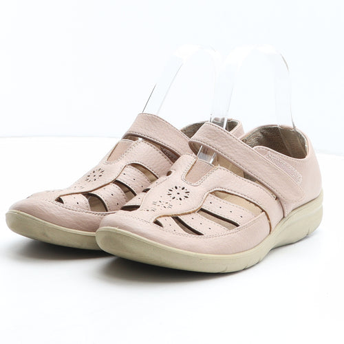 Cotton Traders Womens Pink Geometric Synthetic Slip On Casual UK