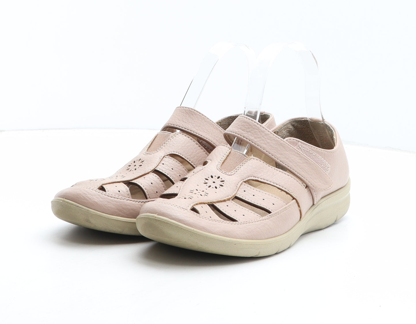 Cotton Traders Womens Pink Geometric Synthetic Slip On Casual UK