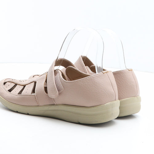 Cotton Traders Womens Pink Geometric Synthetic Slip On Casual UK