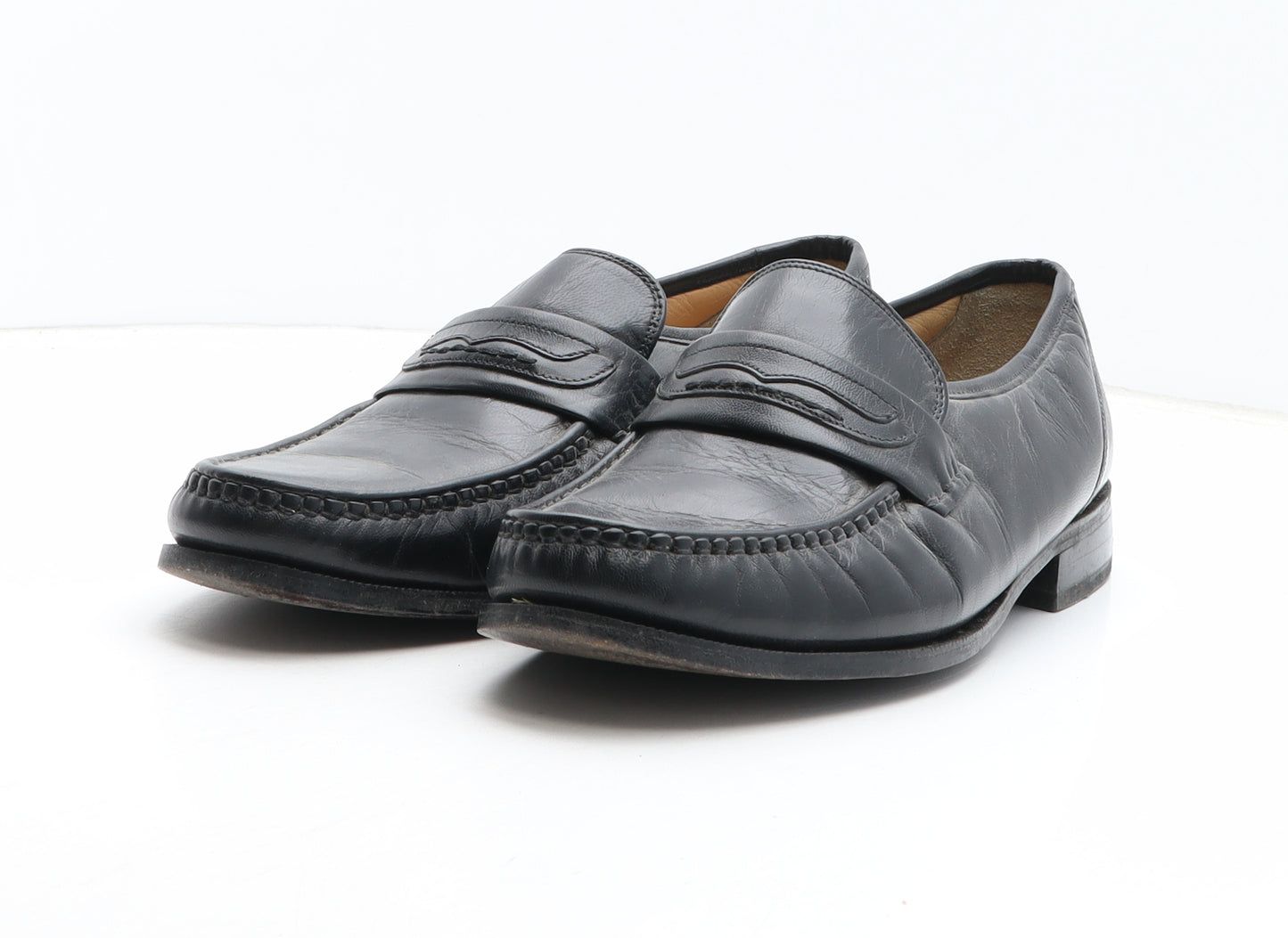 Clarks Mens Black Leather Slip On Casual UK 9