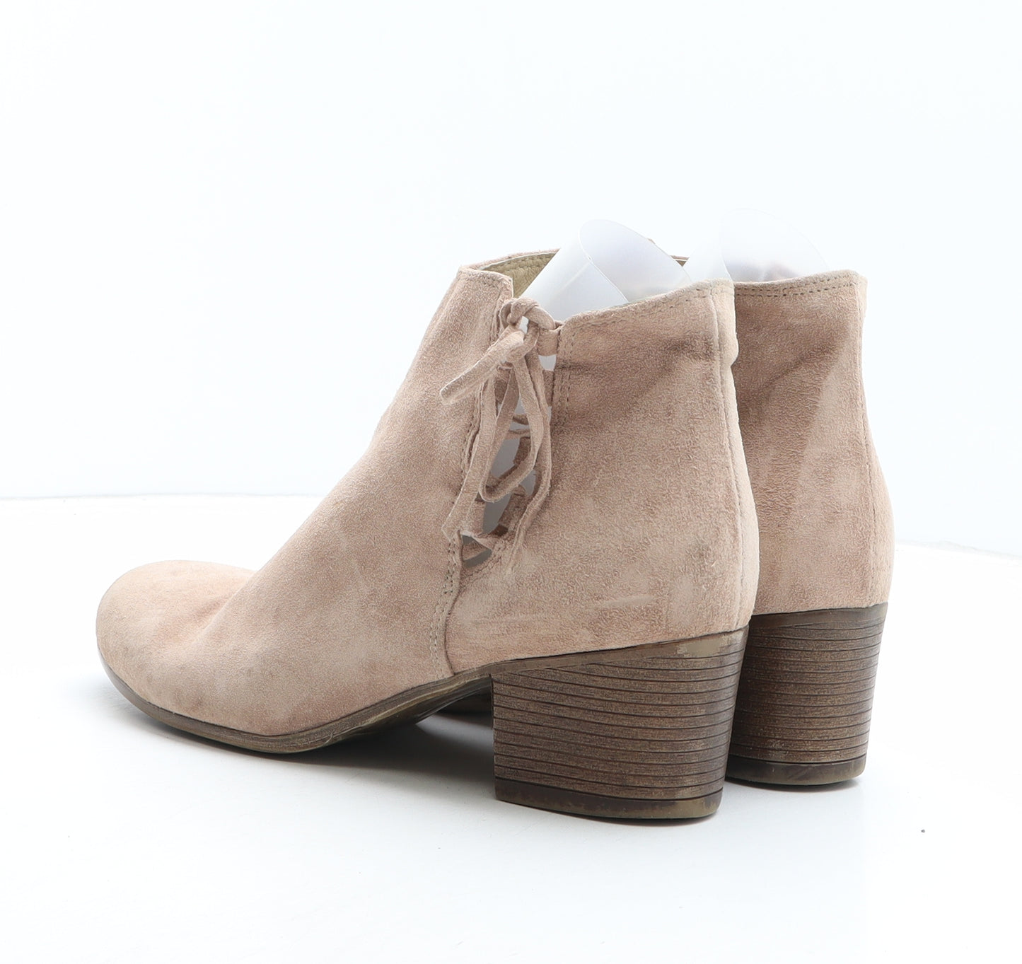 Manas Womens Beige Suede Bootie Boot UK