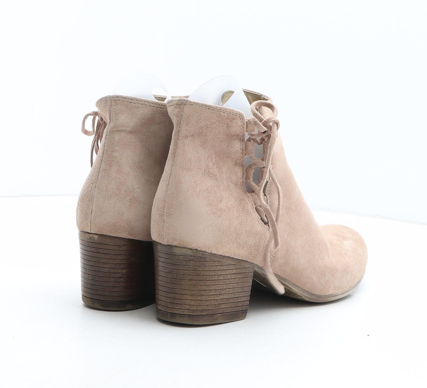 Manas Womens Beige Suede Bootie Boot UK