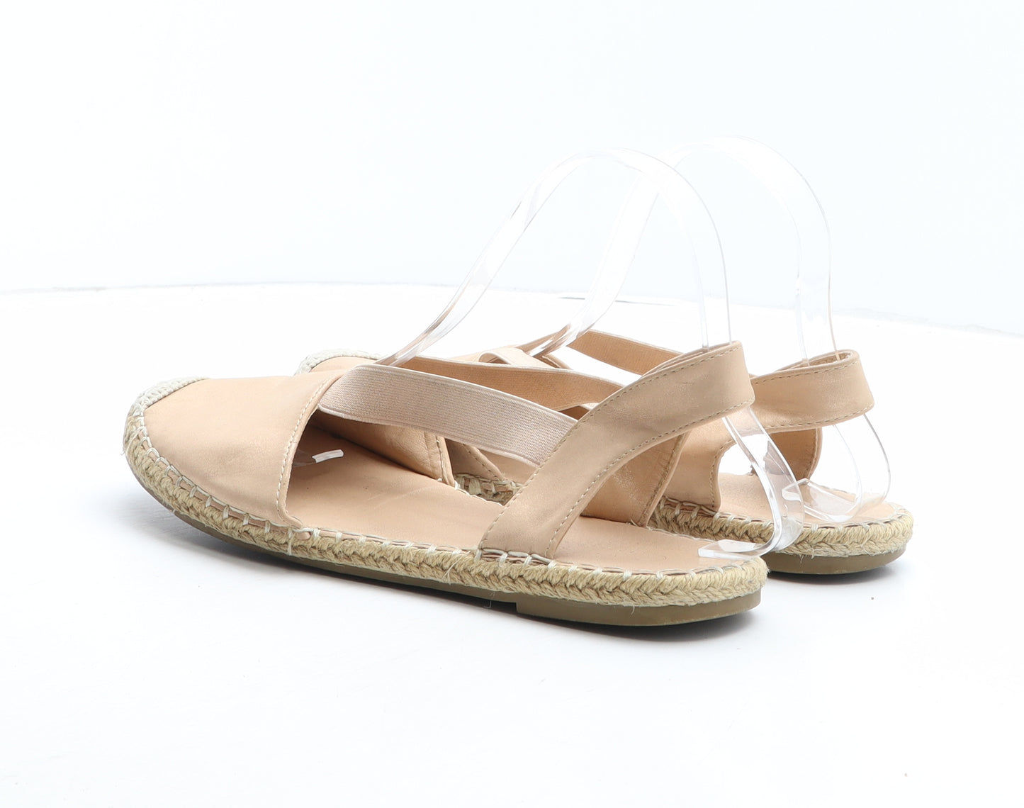 M&Co Womens Beige Synthetic Espadrille Sandal UK