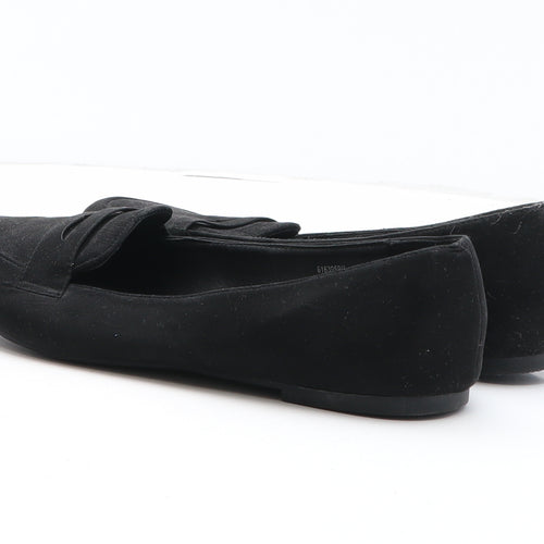 New Look Womens Black Synthetic Loafer Flat UK