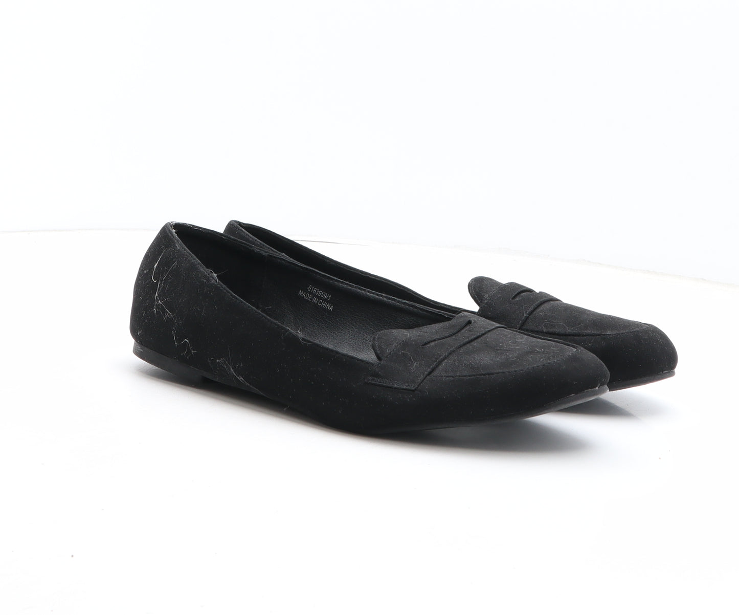 New Look Womens Black Synthetic Loafer Flat UK