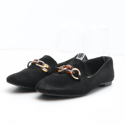 Primark Womens Black Synthetic Slip On Flat UK