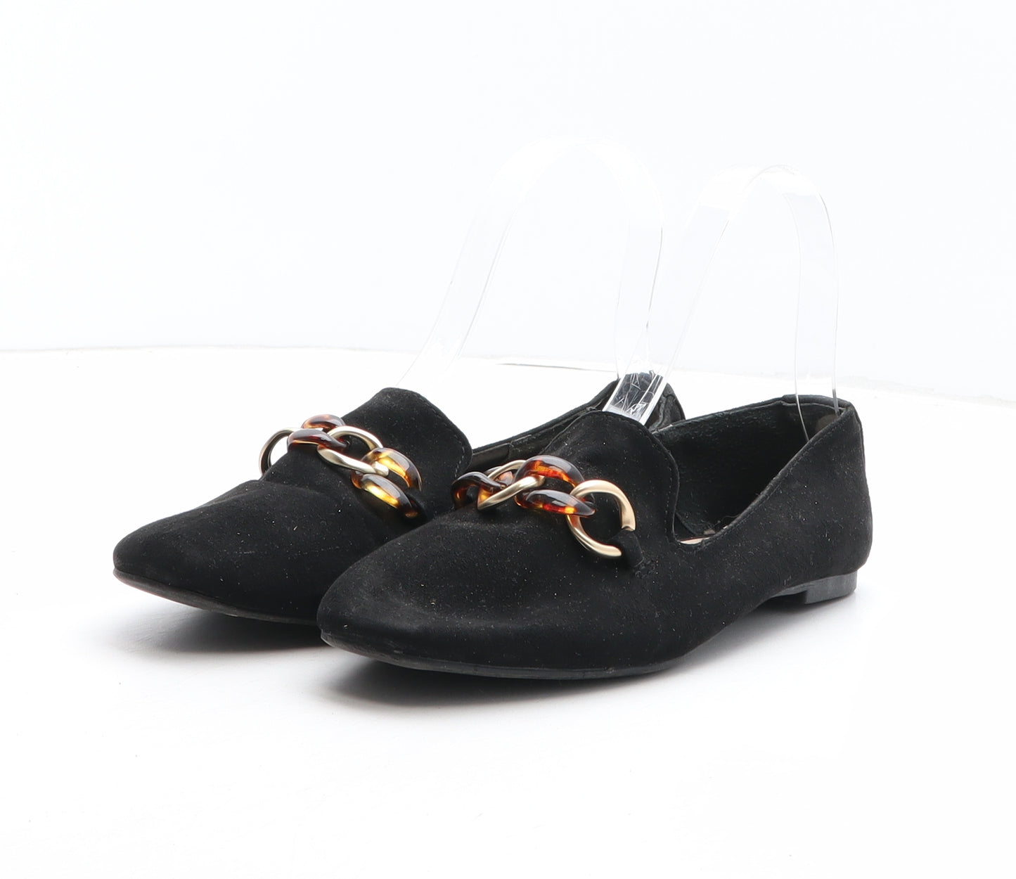 Primark Womens Black Synthetic Slip On Flat UK