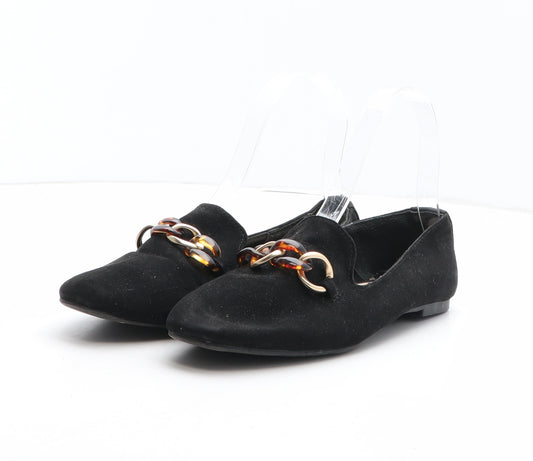 Primark Womens Black Synthetic Slip On Flat UK