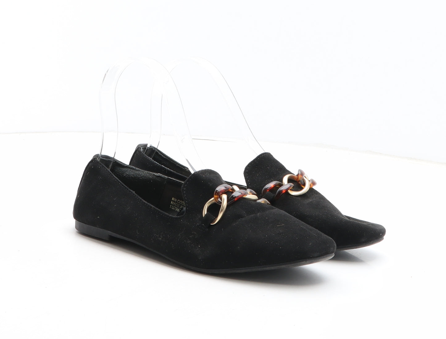 Primark Womens Black Synthetic Slip On Flat UK