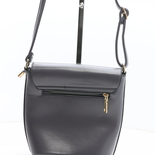 Preworn Womens Grey Polyurethane Crossbody Size Small