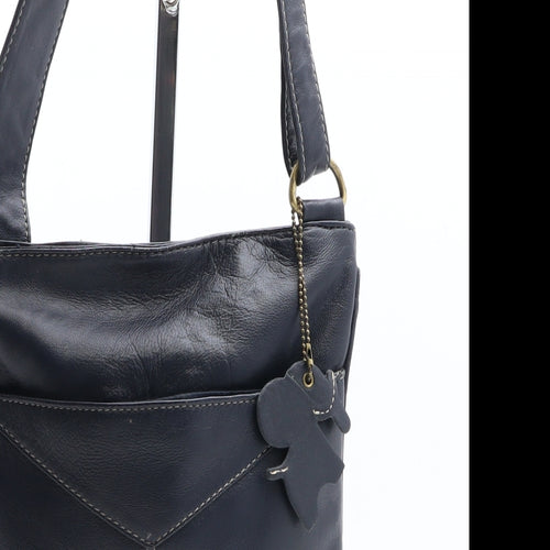 Preworn Womens Blue Polyurethane Crossbody Size Medium