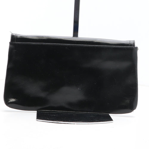Elgee Womens Black Leather Clutch Size Small