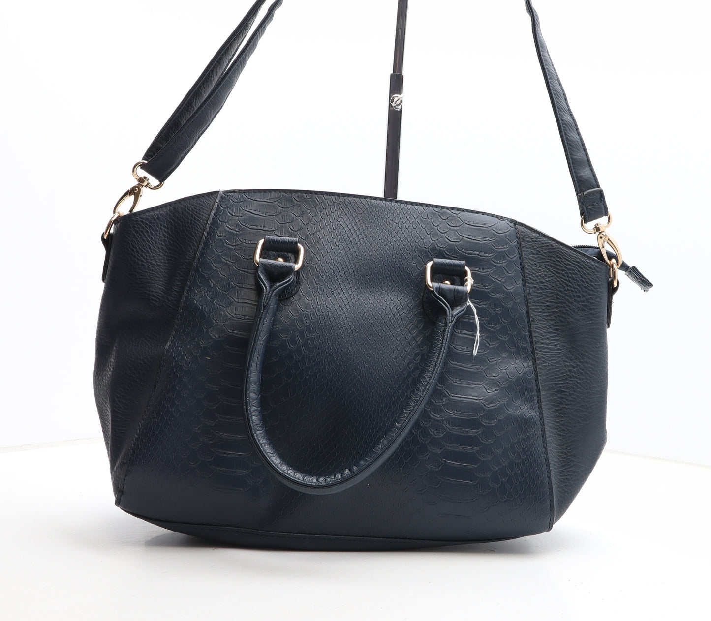 Matalan Womens Blue PVC Crossbody Size Large - Croc Texture