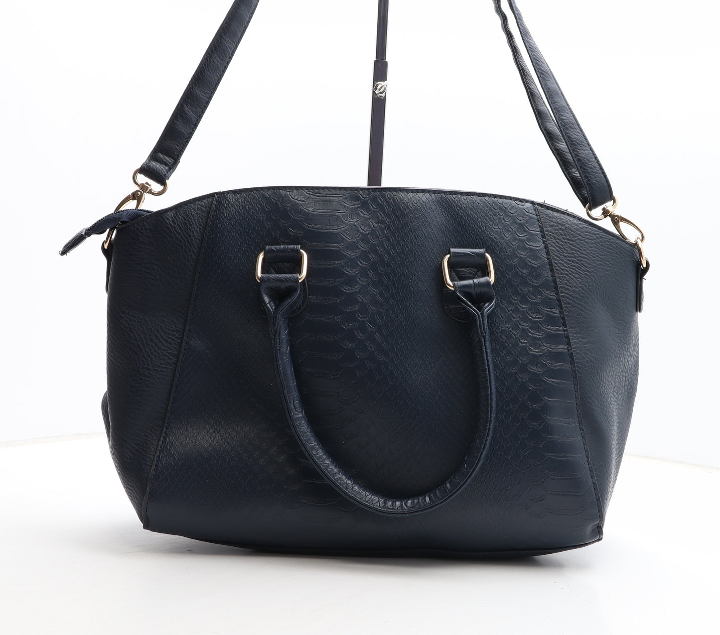 Matalan Womens Blue PVC Crossbody Size Large - Croc Texture