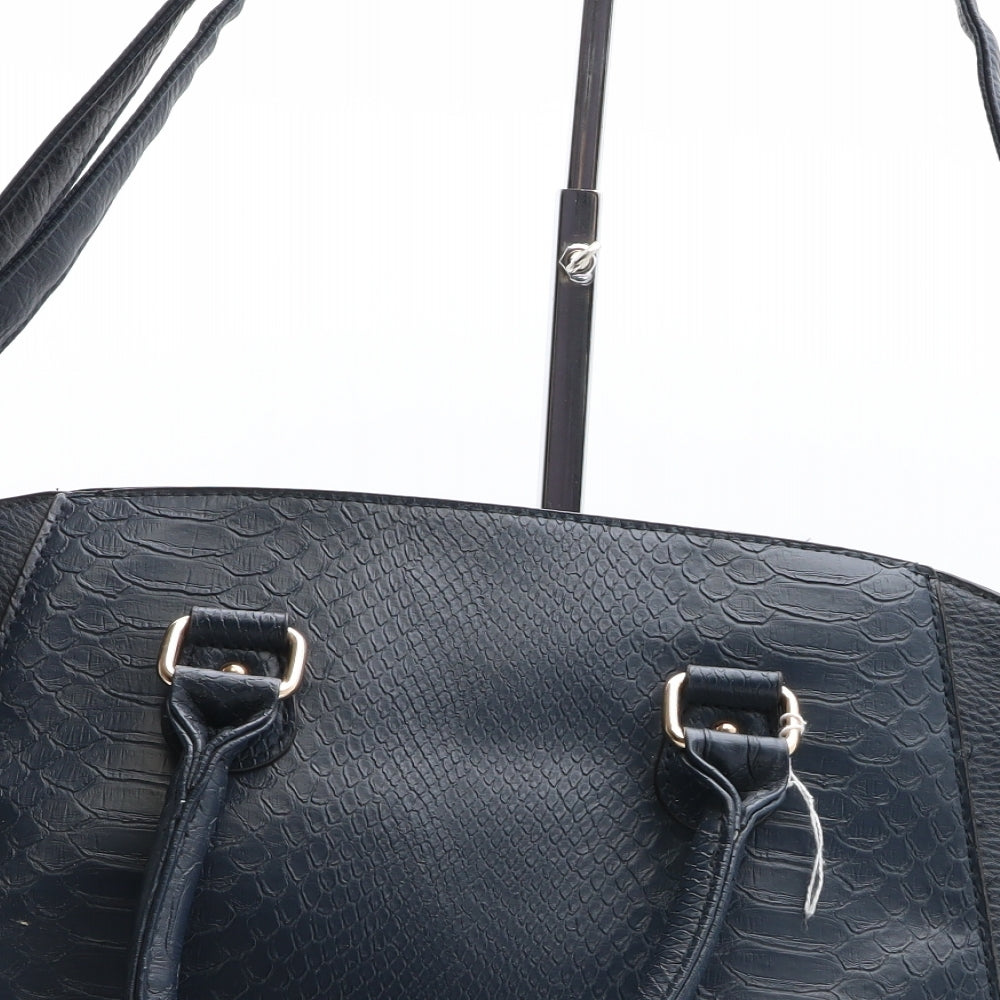 Matalan Womens Blue PVC Crossbody Size Large - Croc Texture