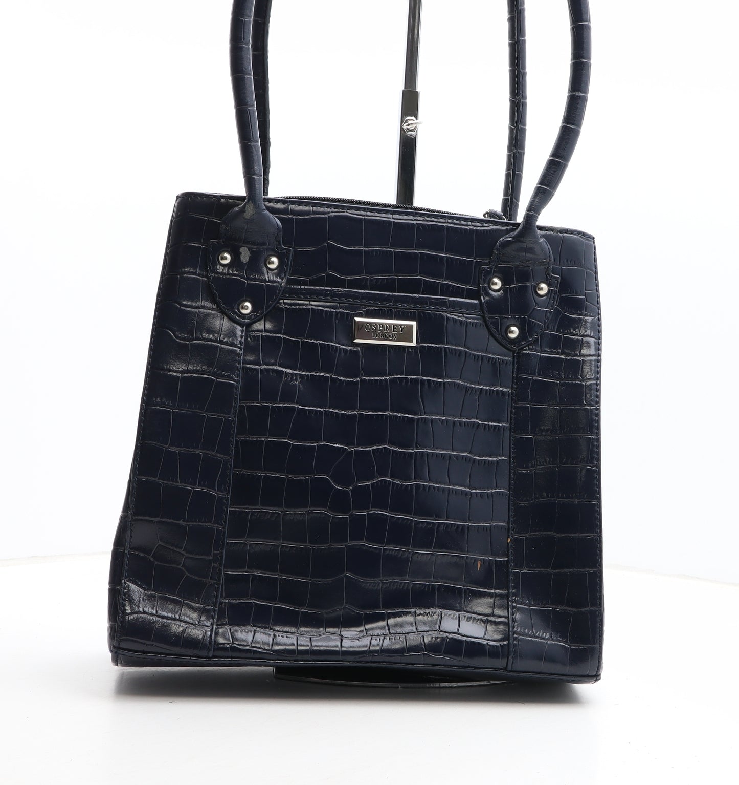 Osprey Womens Blue Polyurethane Shoulder Bag Size Medium - Croc Texture
