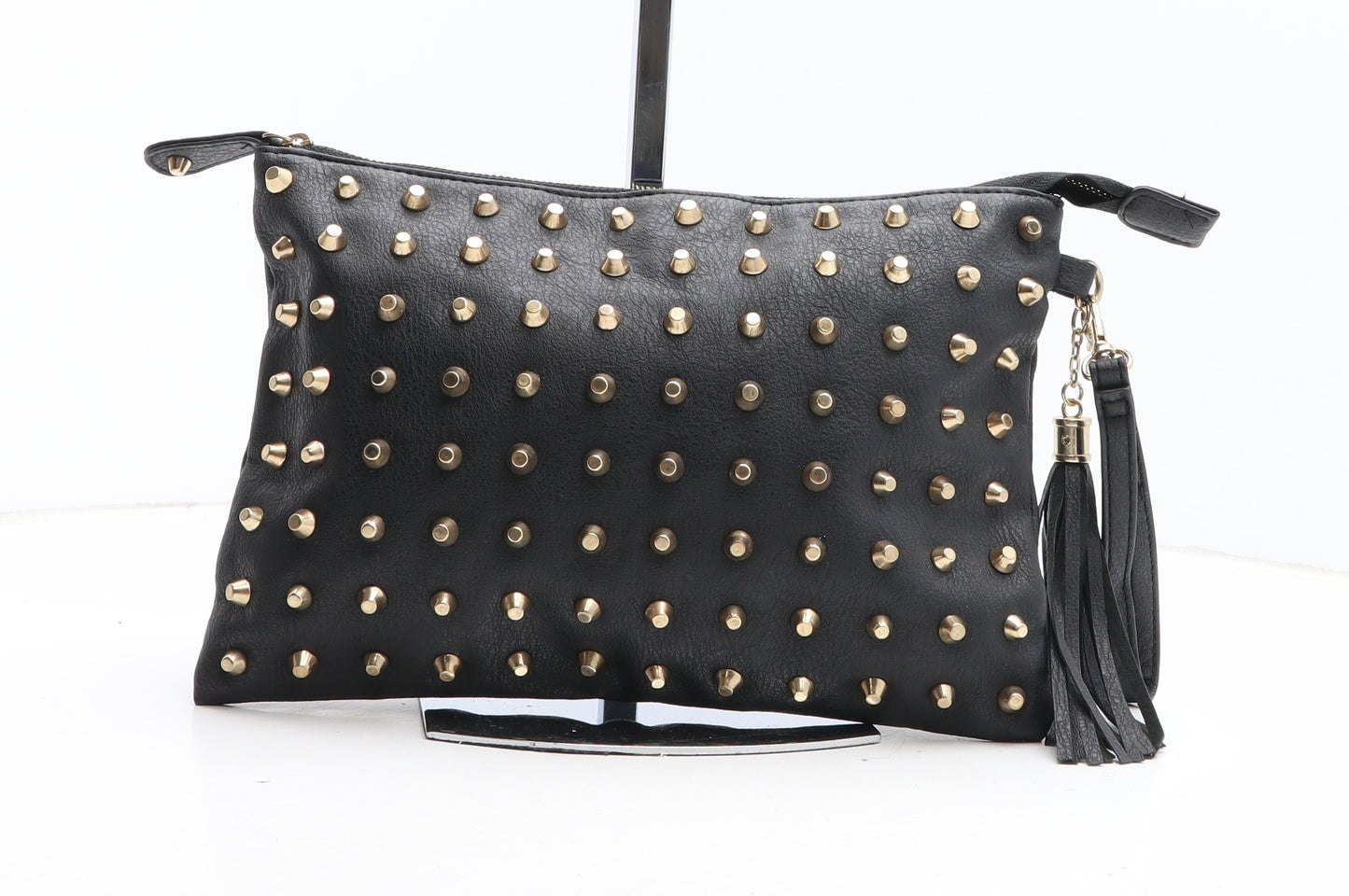 Atmosphere Womens Black PVC Clutch Size Small