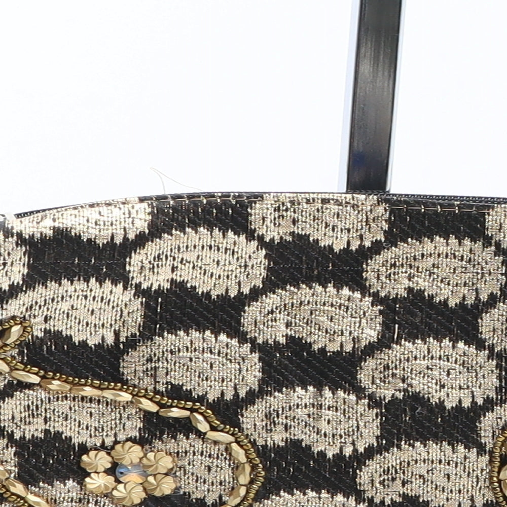 Preworn Womens Black Paisley Polyester Clutch Size Small