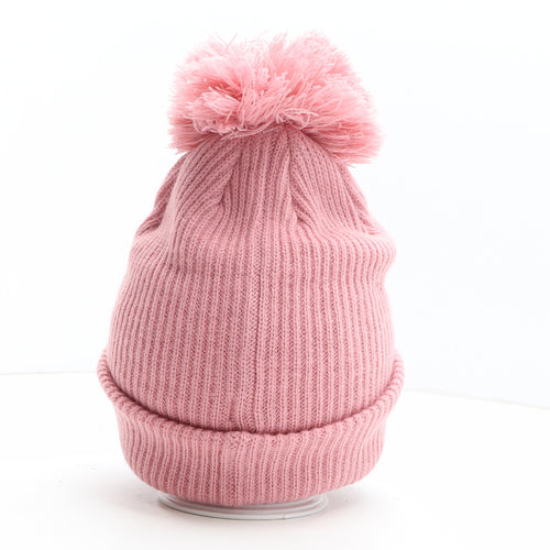 Urban Outfitters Womens Pink Acrylic Bobble Hat One Size