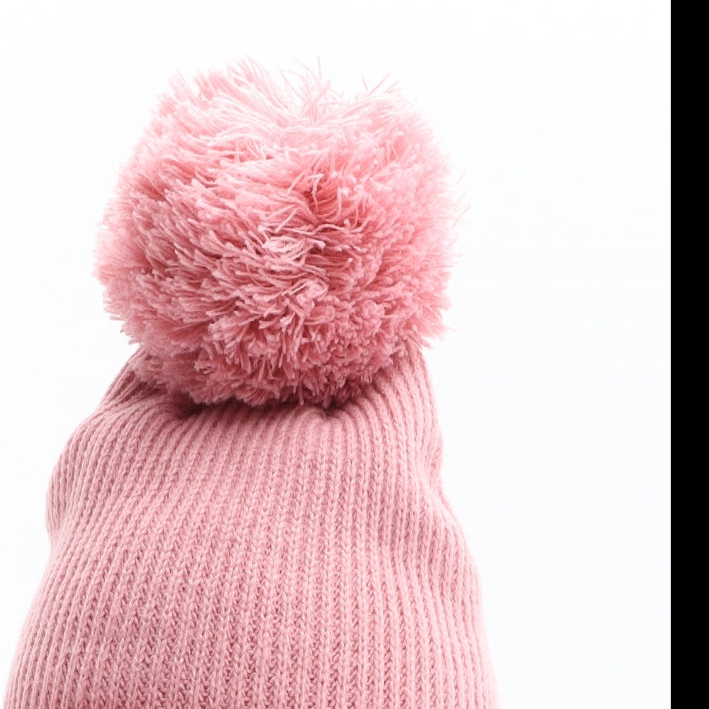 Urban Outfitters Womens Pink Acrylic Bobble Hat One Size
