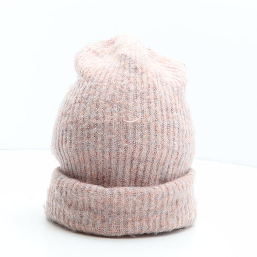 Preworn Womens Pink Acrylic Beanie One Size