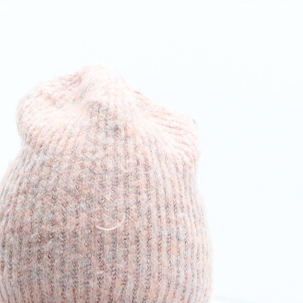 Preworn Womens Pink Acrylic Beanie One Size