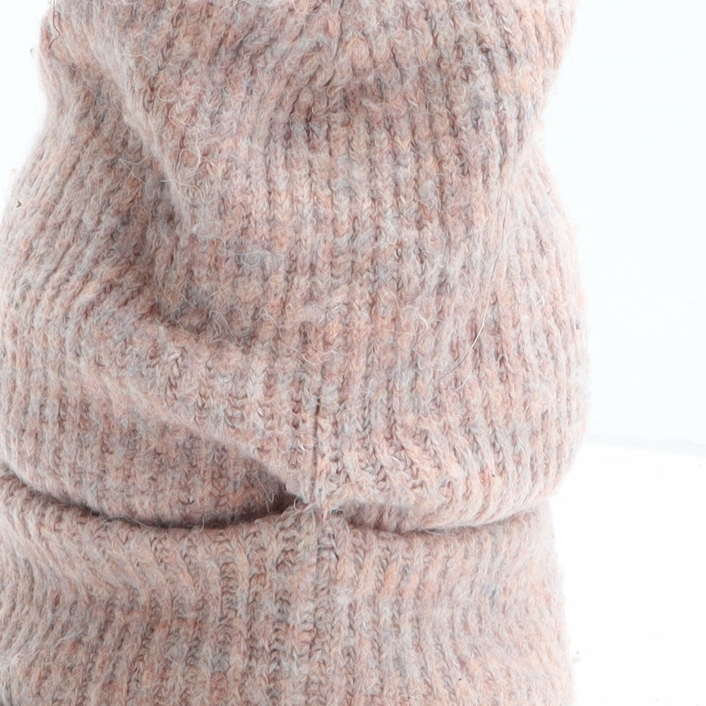 Preworn Womens Pink Acrylic Beanie One Size