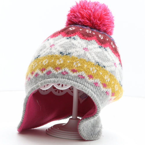 TU Girls Multicoloured Fair Isle Acrylic Winter Hat One Size - Size 3-5 Years