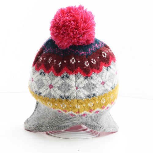 TU Girls Multicoloured Fair Isle Acrylic Winter Hat One Size - Size 3-5 Years